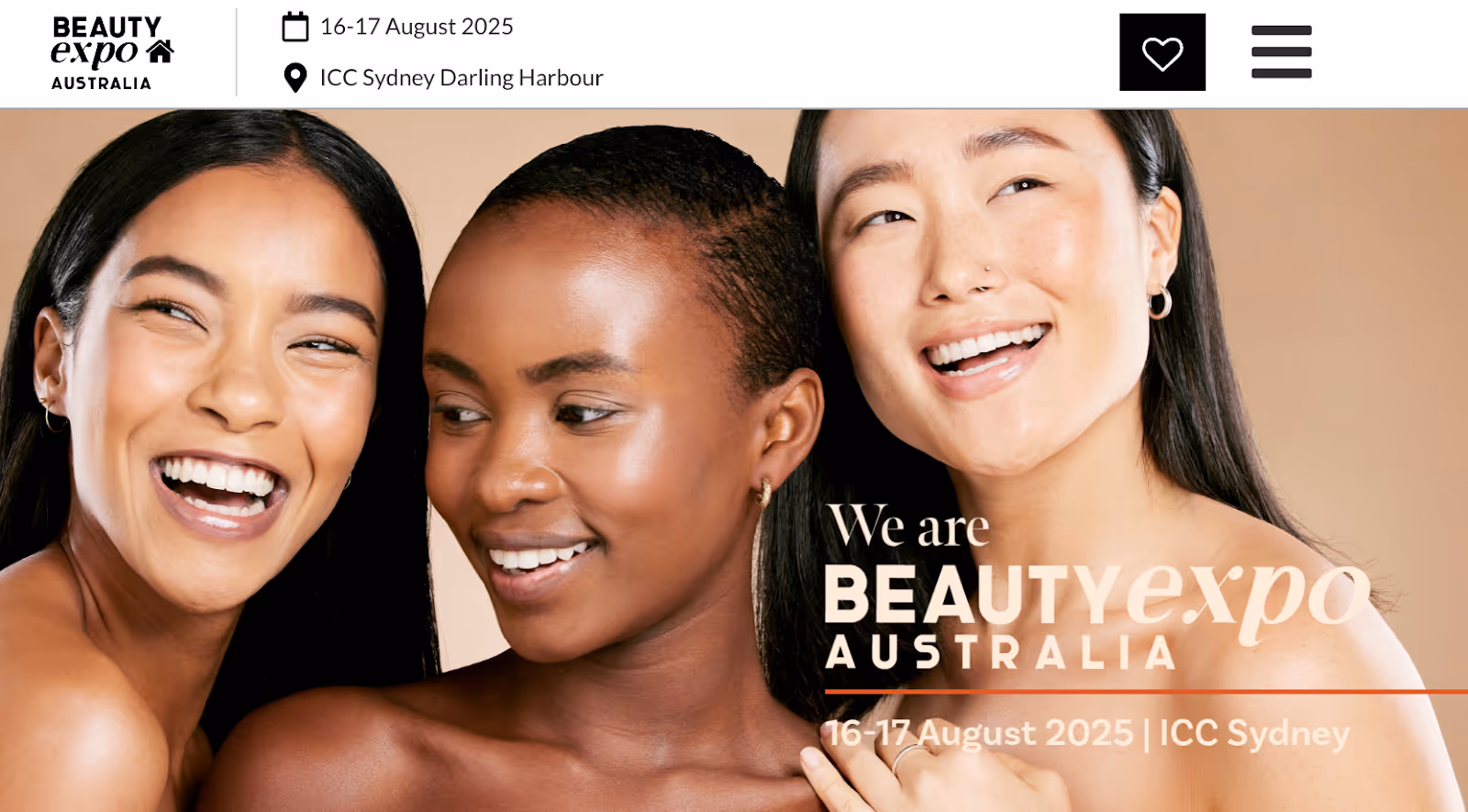 Beauty Expo AustraliaのWebサイト