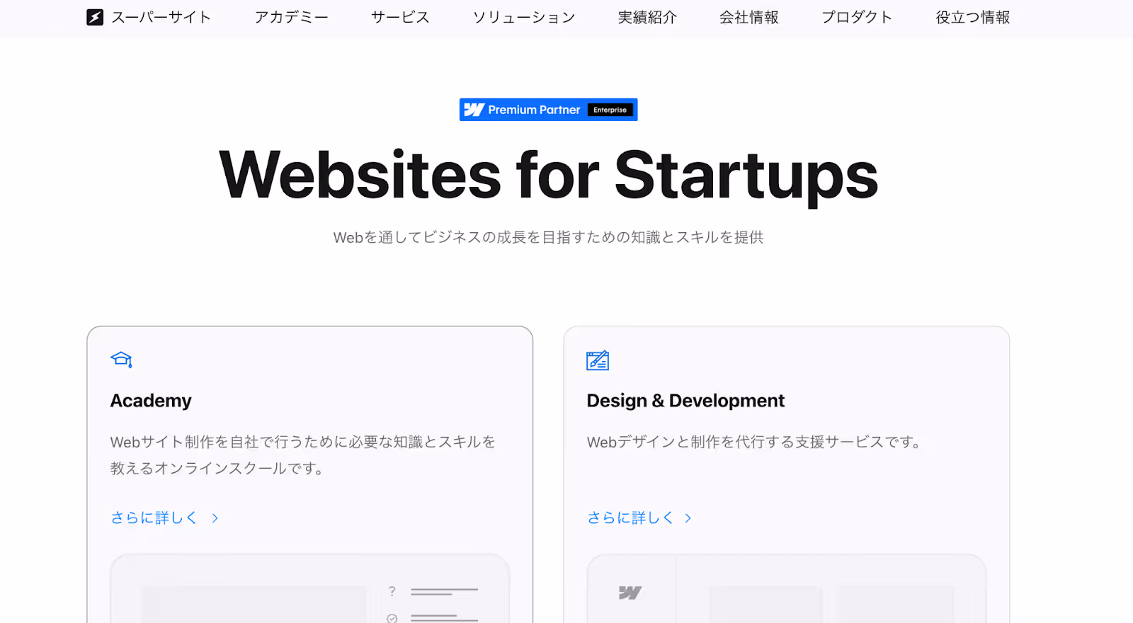 スーパーサイトの事例:Webサイト