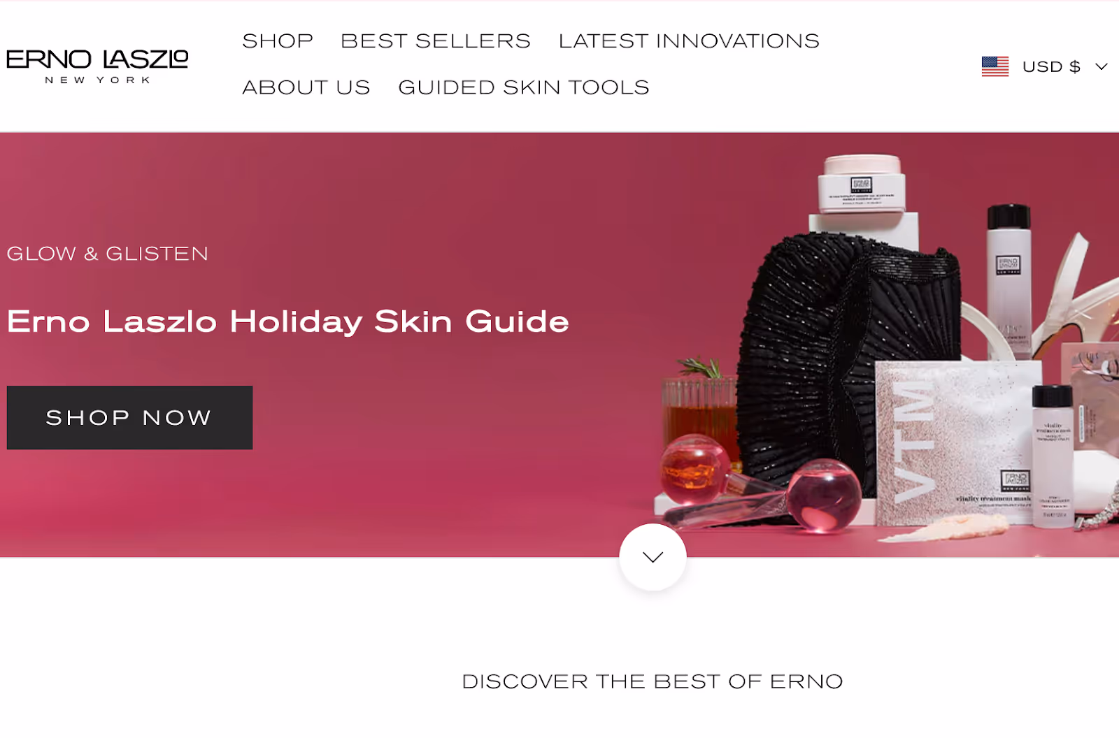 Erno LaszloのWebサイトページ