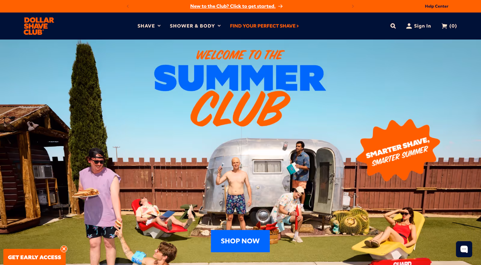 Dollar Shave ClubのWebサイト