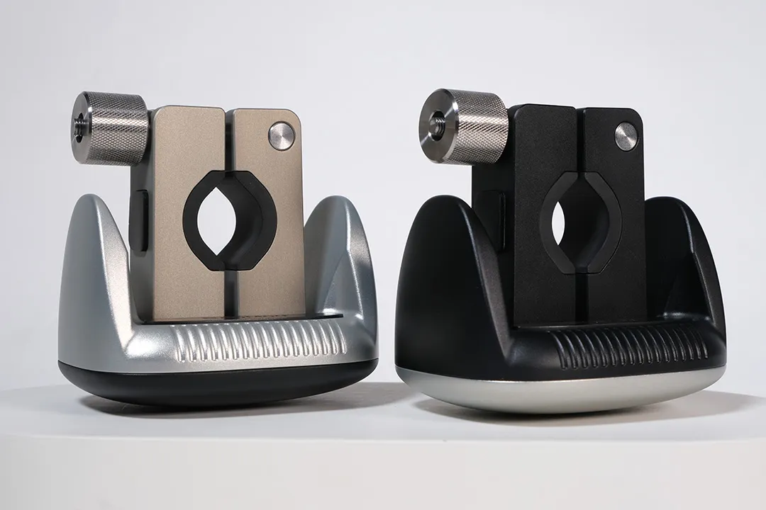 GripMod prototypes in black and silver colourways.