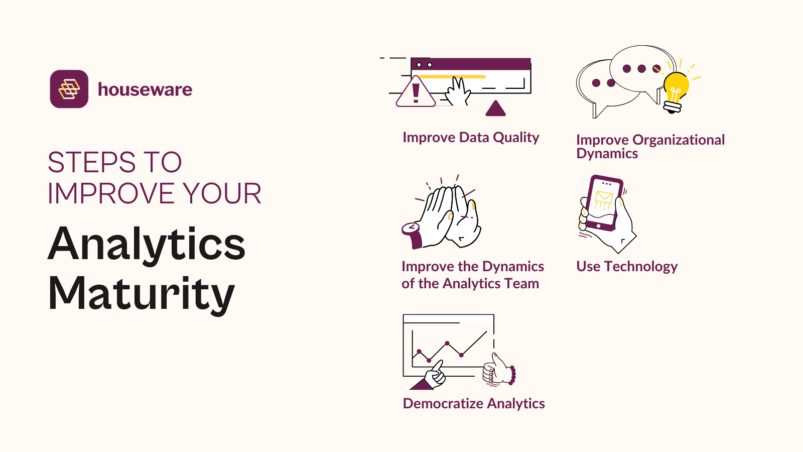 Steps for analytics maturity