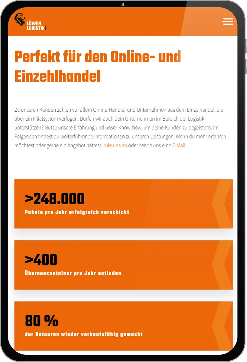 MH GRAFIKDESIGN | Webdesign Website Tablet