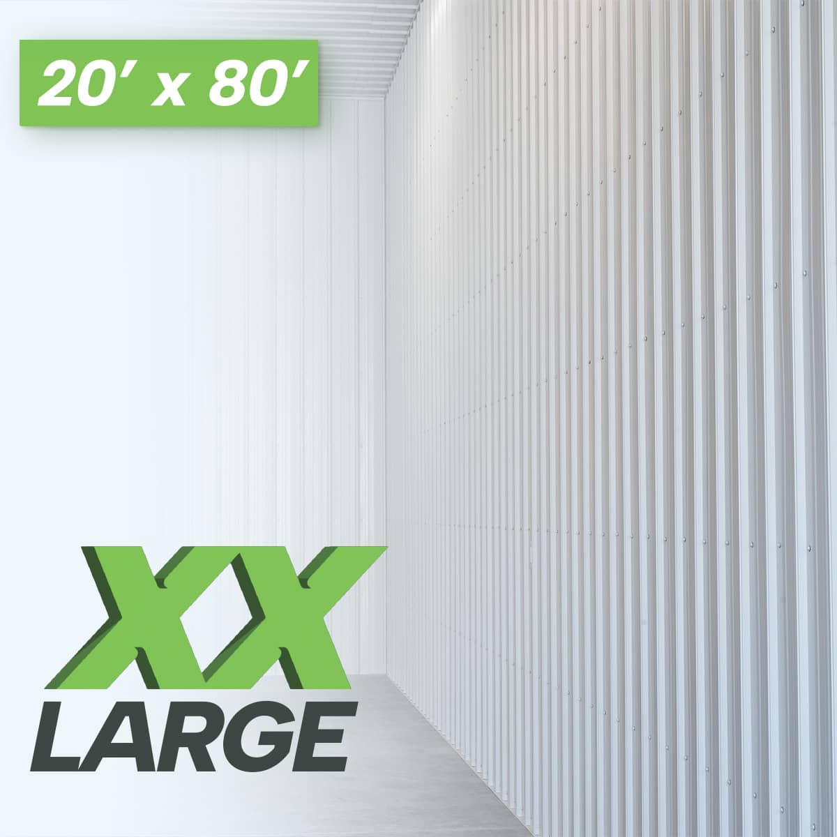 20' x 80' storage unit XX Large storage