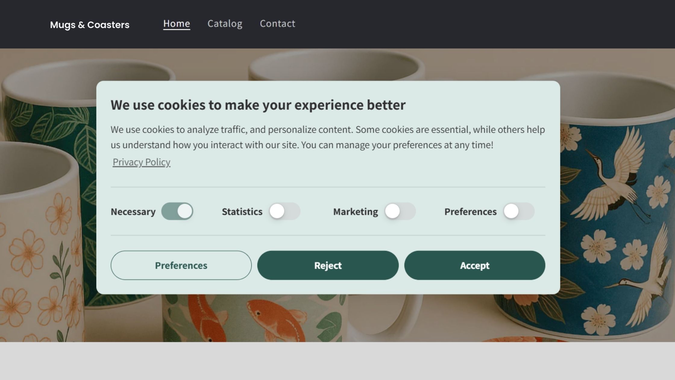 Show A Cookie Banner To EU Visitors