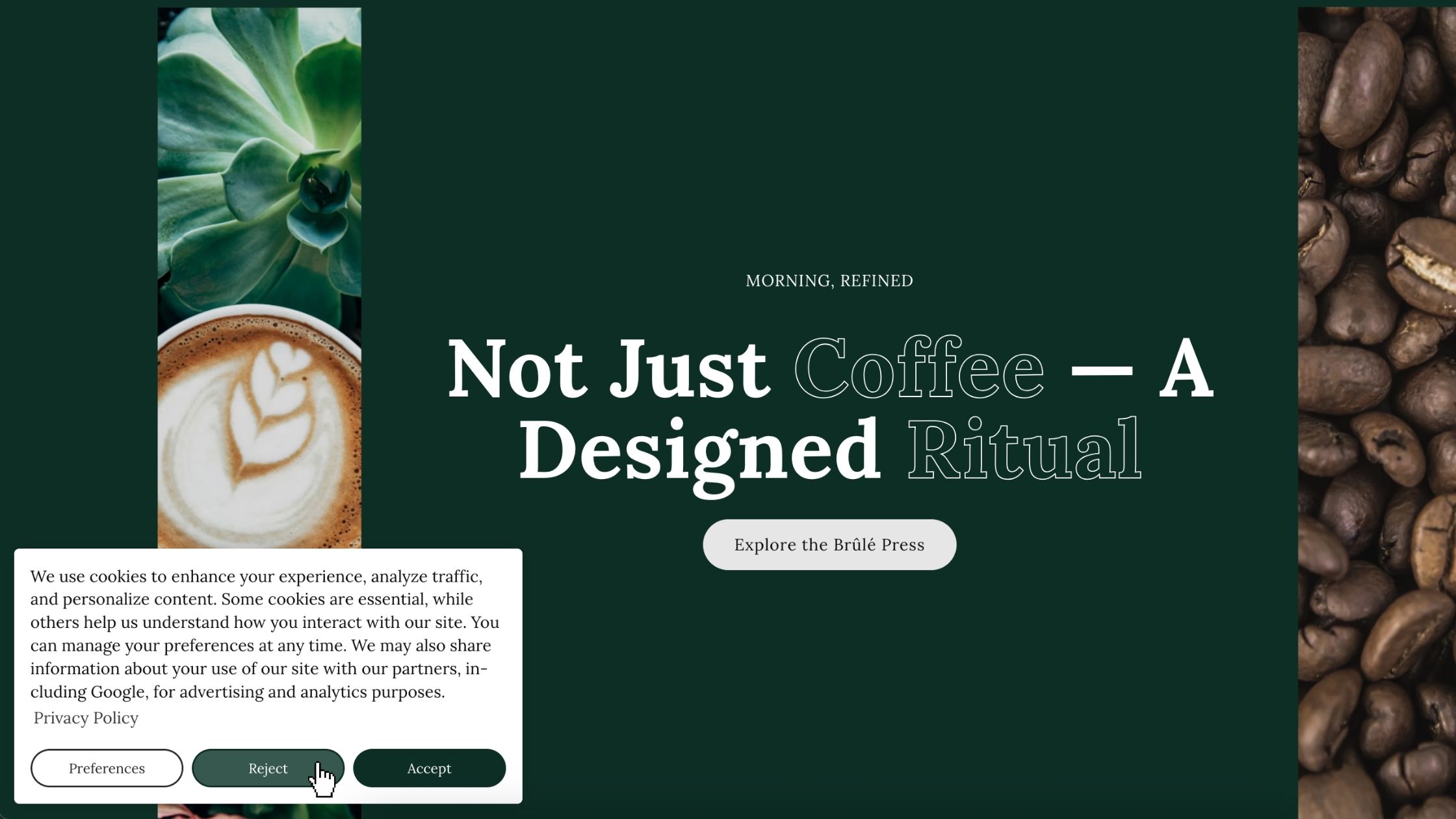 Matched theme design + cursor hover