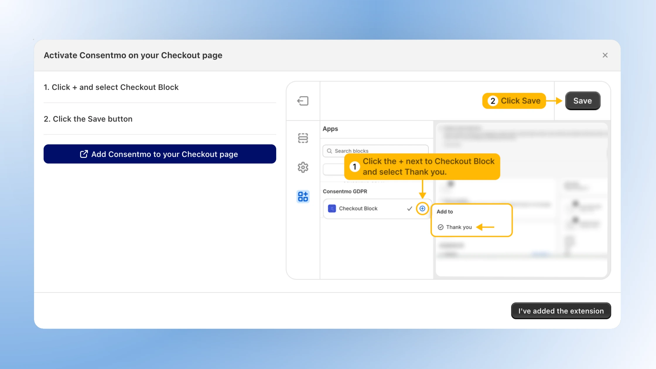 The banner can now be displayed on the Thank You page, capturing consent at a crucial, post-purchase moment.