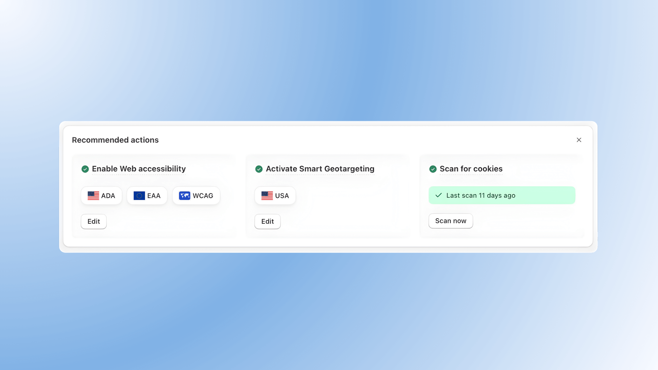 New: Recommended Actions Panel