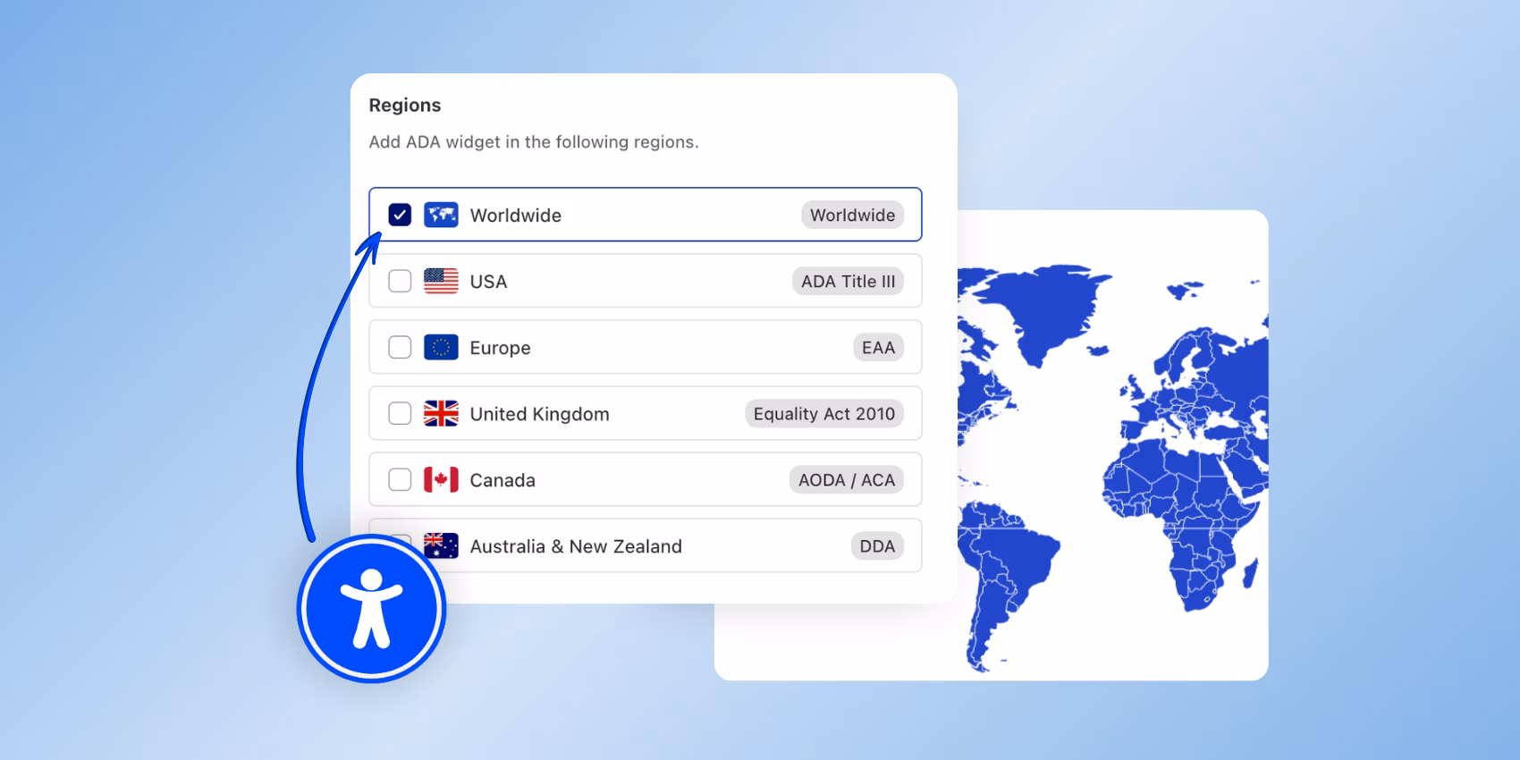 Region Selection for Web Accessibility