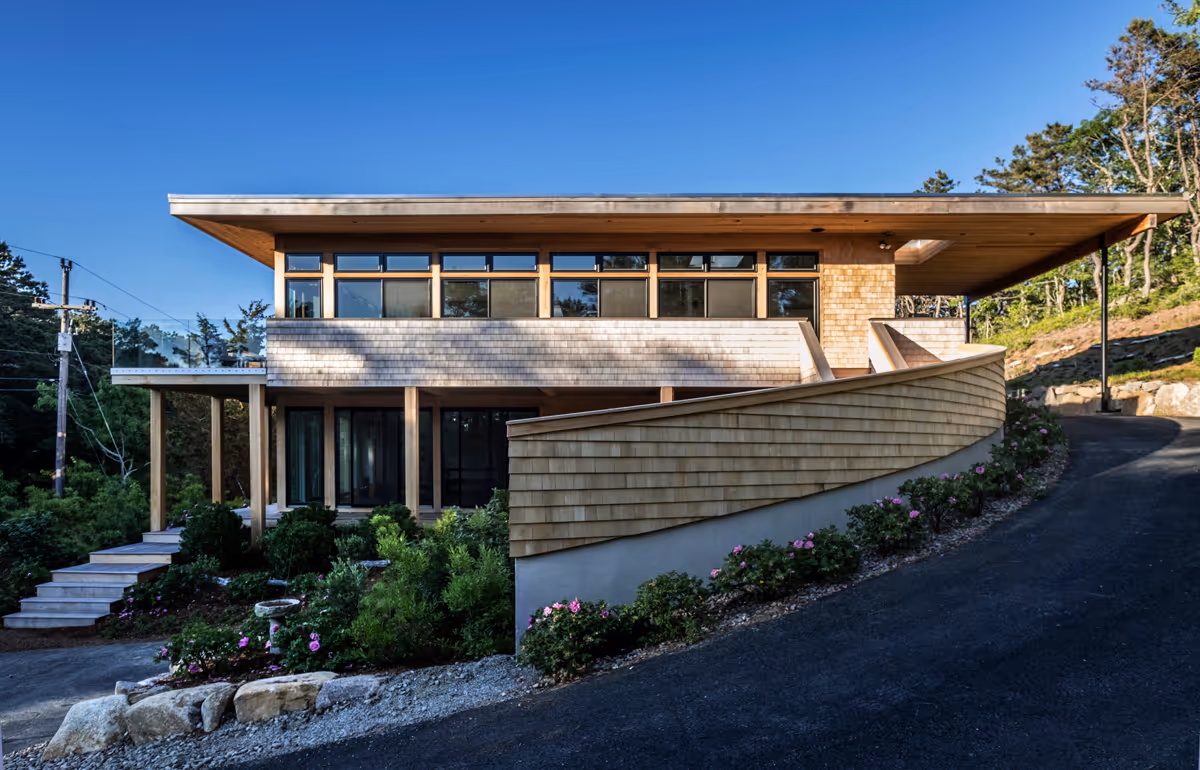 Cape Cod Modern Hillside Home