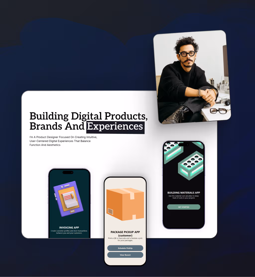 designer portfolio of mobile apps