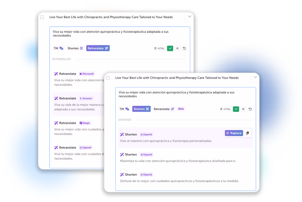 Integrated AI feature UI graphic