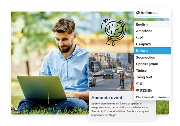 A person sitting on the grass using a computerAI-generated content may be incorrect.