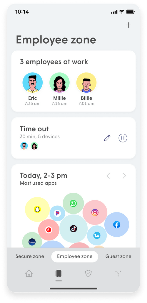 Image of WorkPass App, Employee Zones