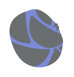 Abstract illustration of blueberry