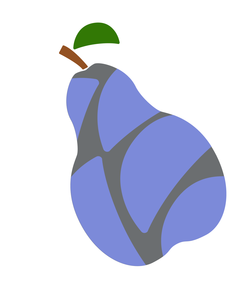 Abstract illustration of a pear