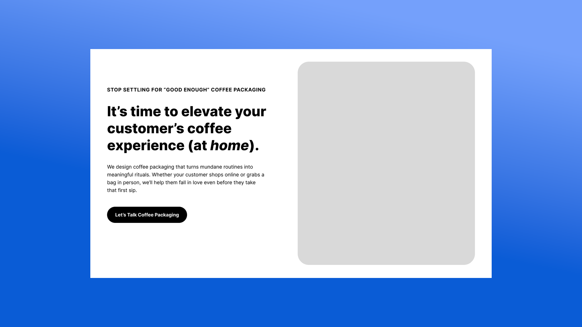 Wireframe example of website copywriting layout created by Luma Liz to show messaging structure and hierarchy.