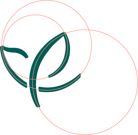 Larkspur Consulting Logo. It's a simultaneous abstraction of a bird in flight and a flower growing. It appears on a grid here, showing the proportions and careful thought.
