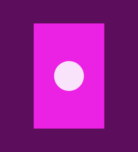 The color palette for WELL is three shades purple. This image shows each one, overlapping as rectangles and a circle.
