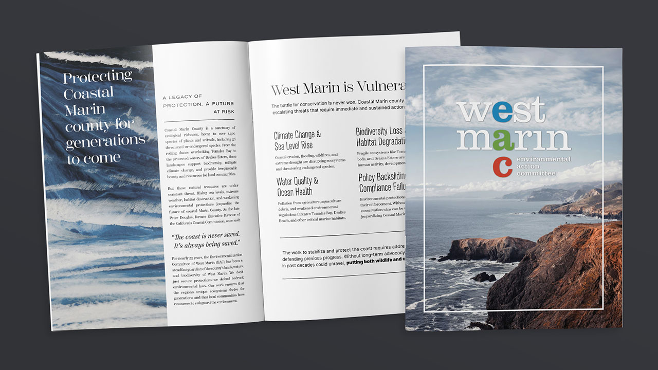 An example of an Annual Report for the West Marin County Environmental Action Committee