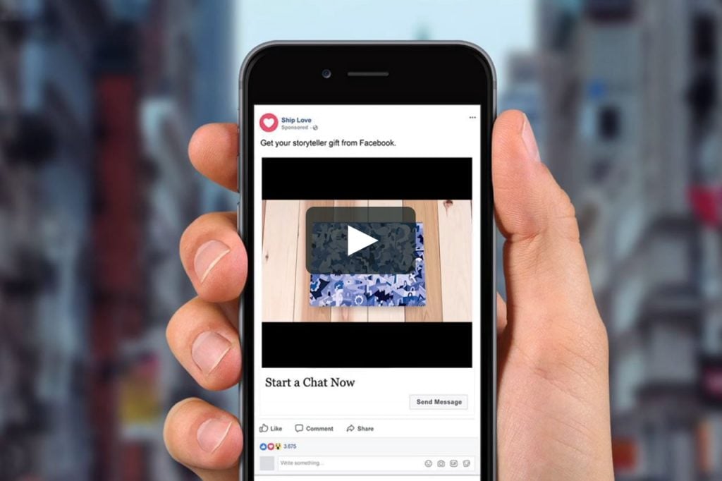 Mobile phone displaying Chat now