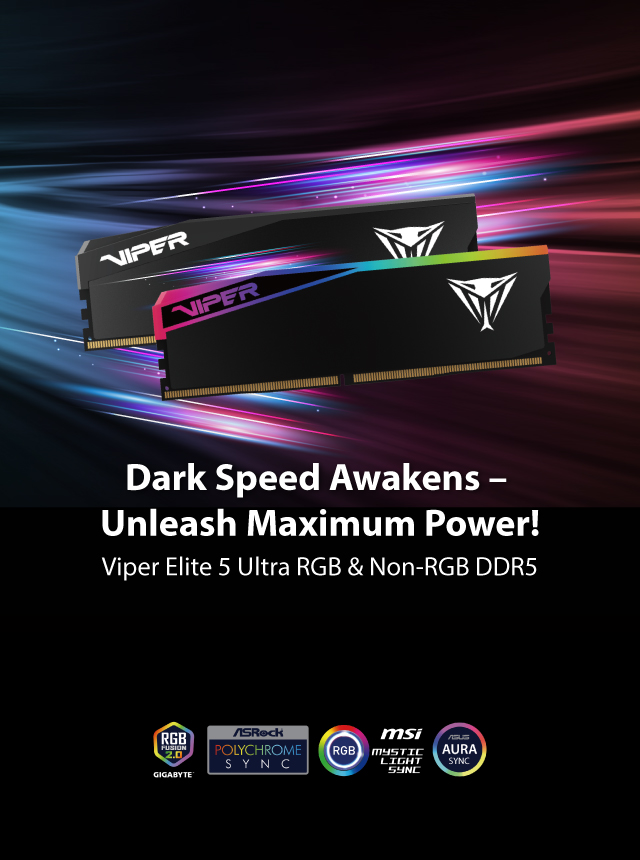 Viper Elite 5 Ultra RGB & Non-RGB DDR5 Performance DRAM