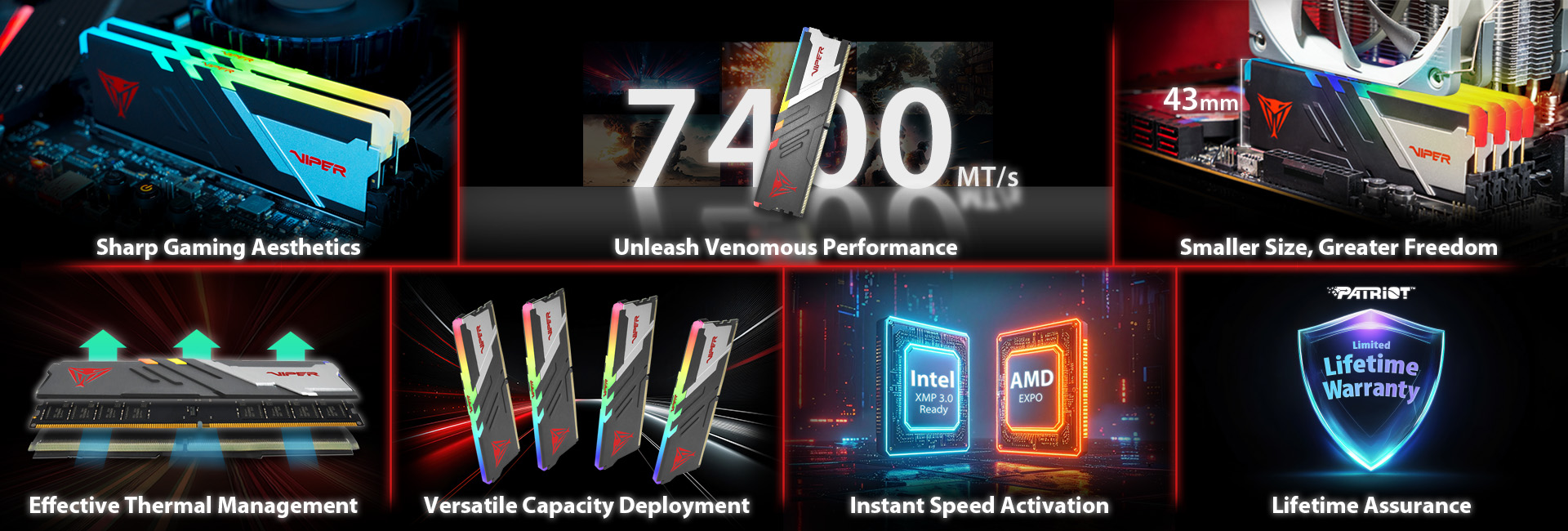 Viper Venom RGB & Non-RGB DDR5 Performance DRAM