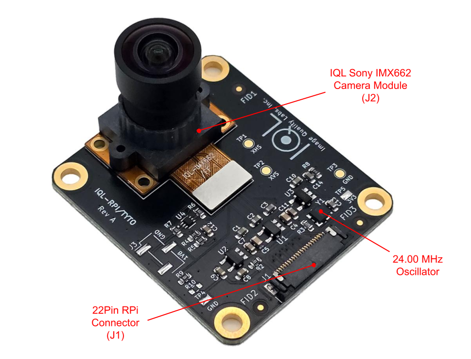Sony STARVIS 2 IMX662 2MP FF Raspberry Pi Camera labeled view