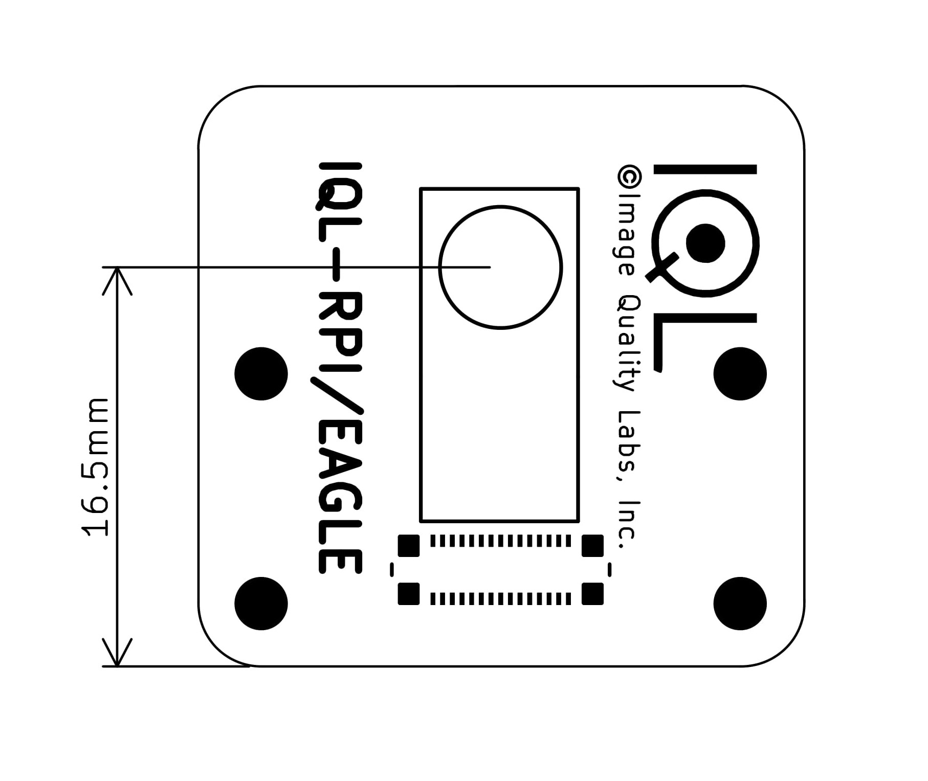 Sony IMX258 13MP PDAF Raspberry Pi Camera back dimensions