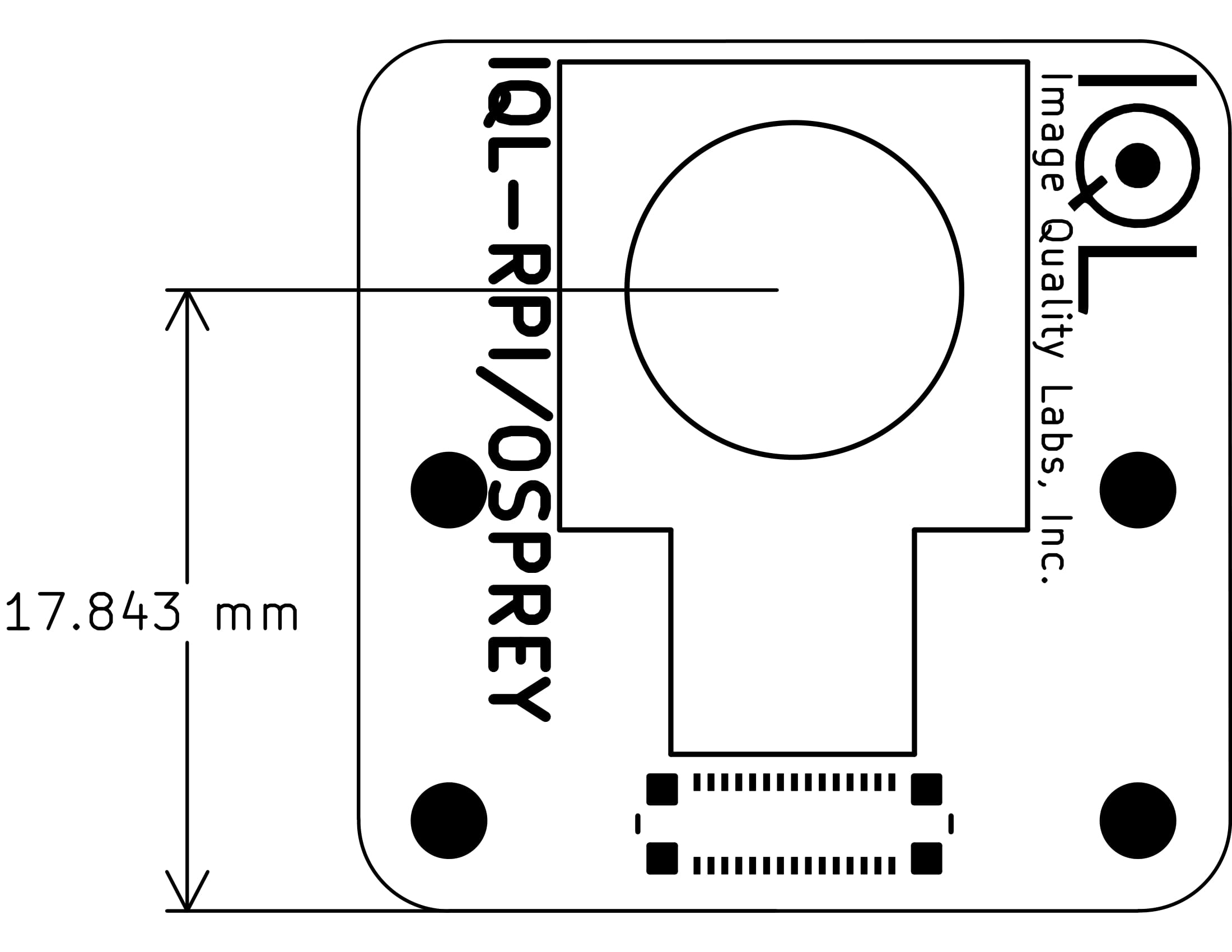 Omnivision OV2710 2MP FF Raspberry Pi Camera back dimensions