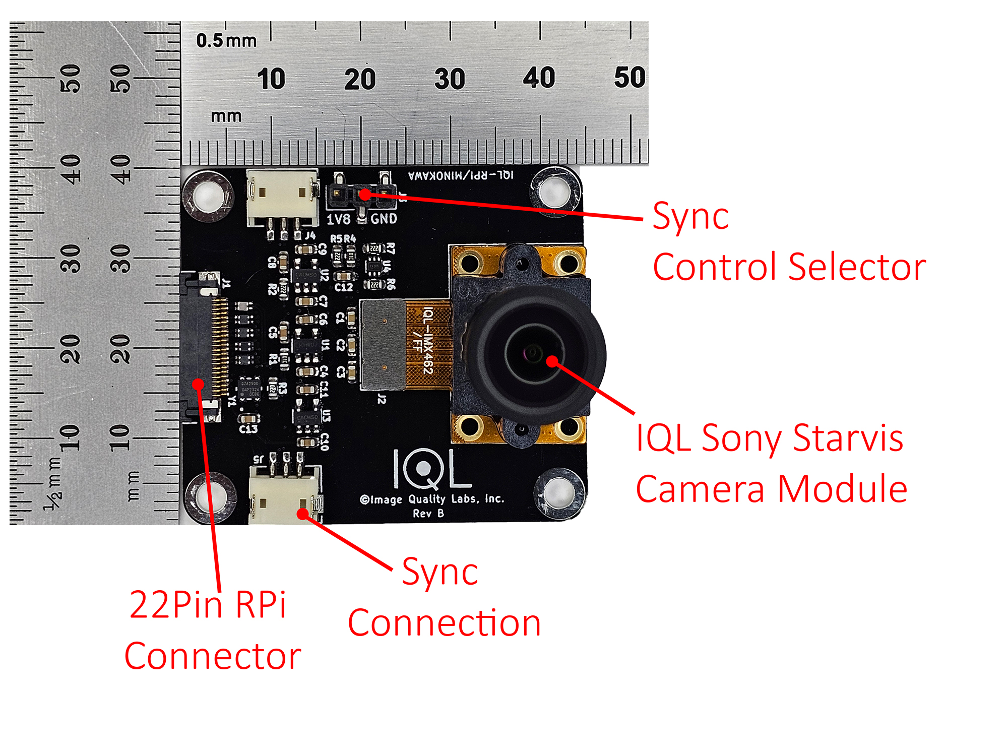 Sony STARVIS IMX462 2MP FF Raspberry Pi Camera dimensions