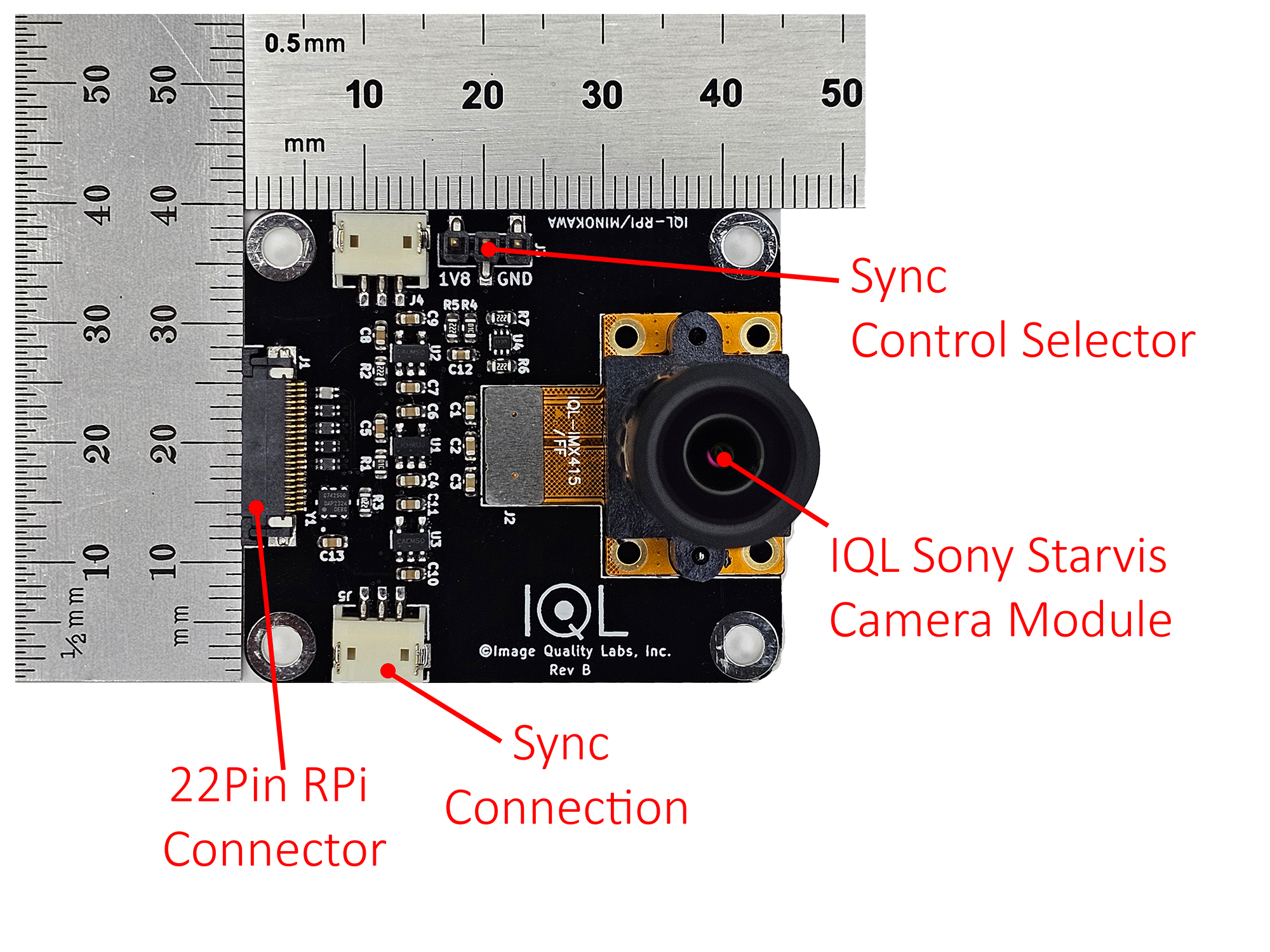 Sony STARVIS IMX415 8MP FF Raspberry Pi Camera dimensions