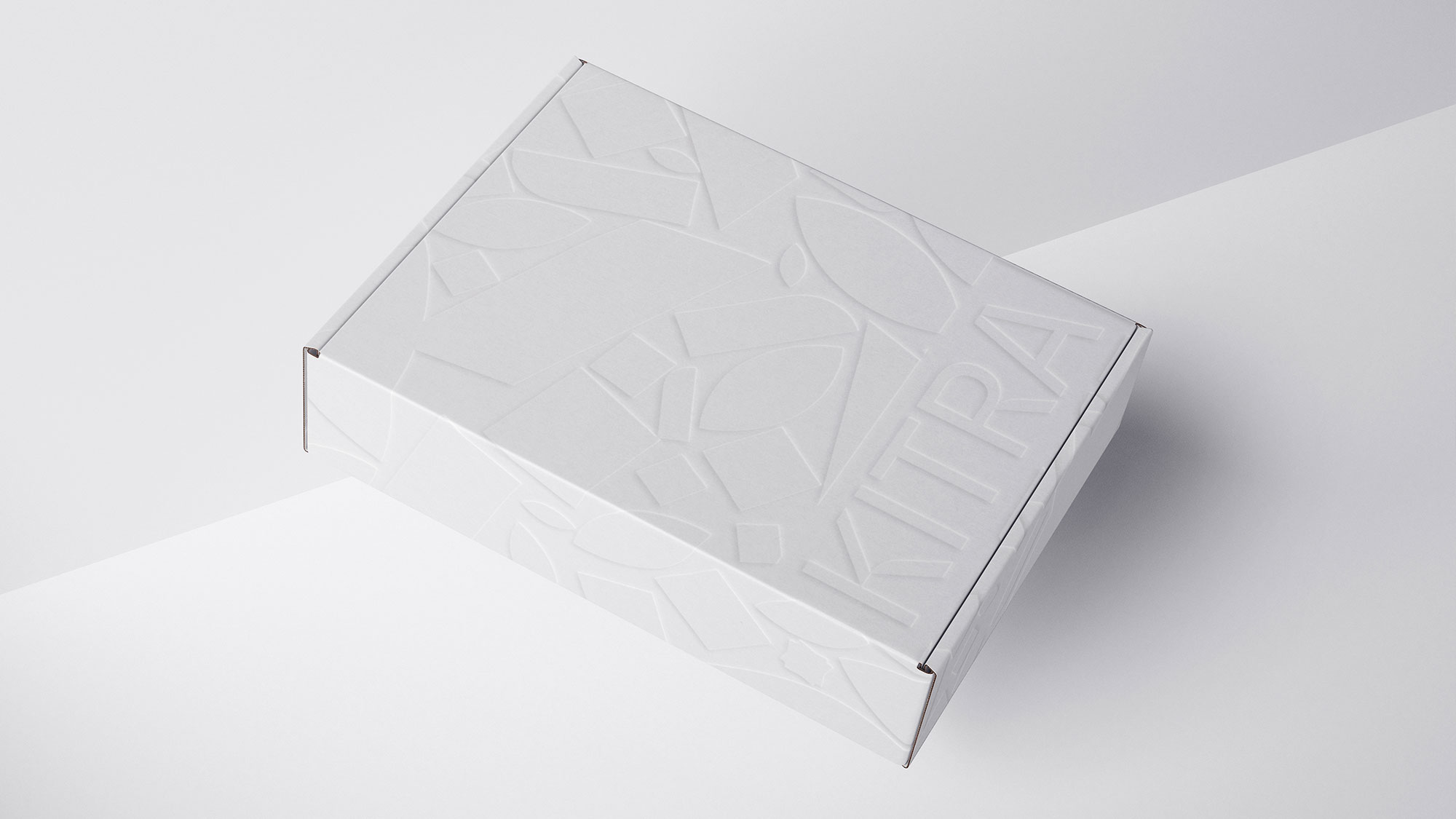 A white packaging mailer box