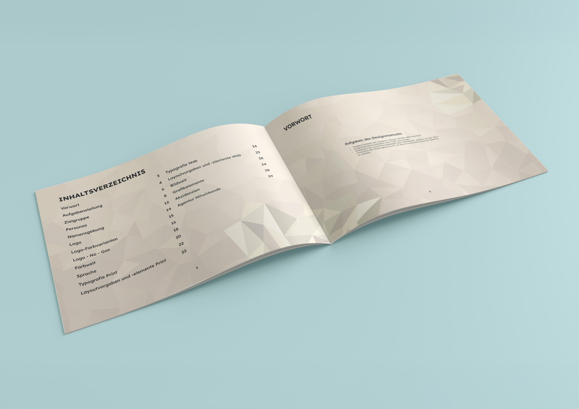Branding: Designmanual Inhaltsverzeichnis und Vorwort