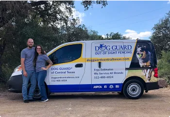 Dog Guard company van with owners