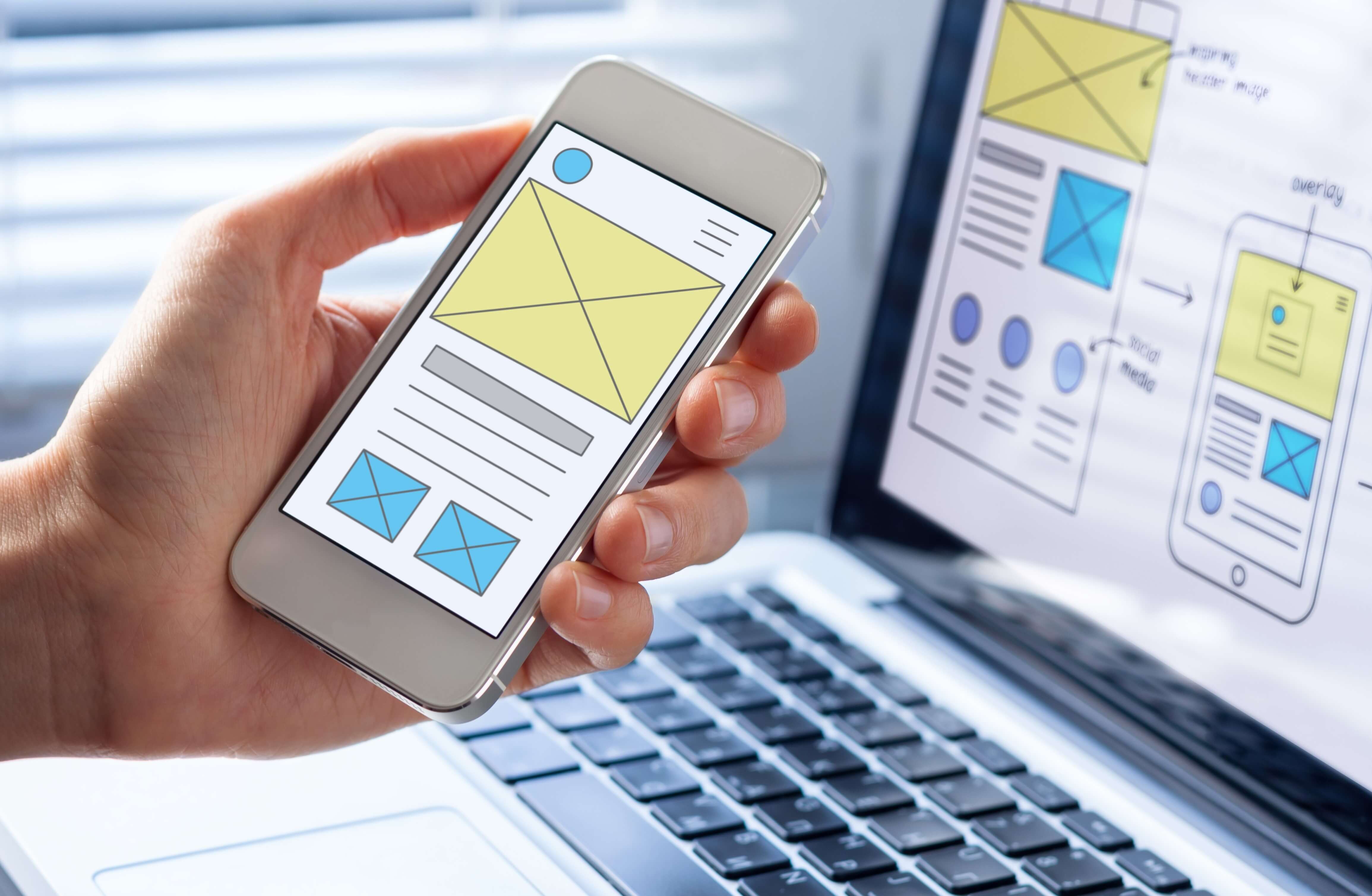 UX design of a mobile app