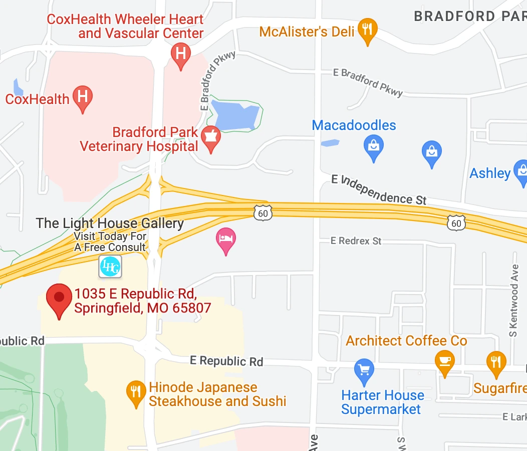 Map of Various Extended Stays in Sprinfield