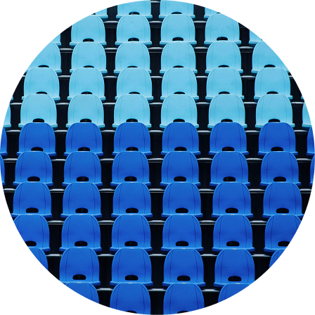 Stadium of empty seats.