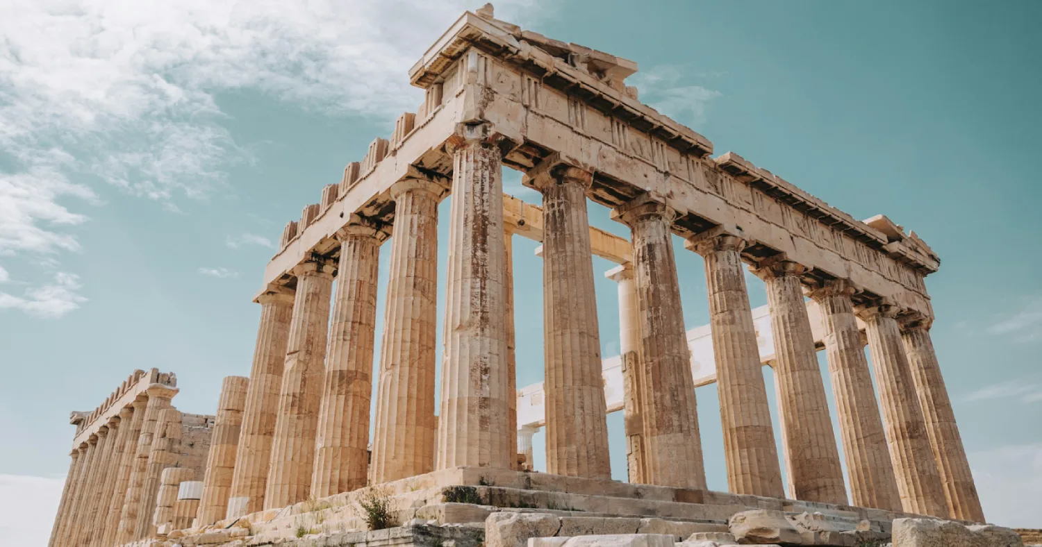 Vista do Partenon, em Atenas