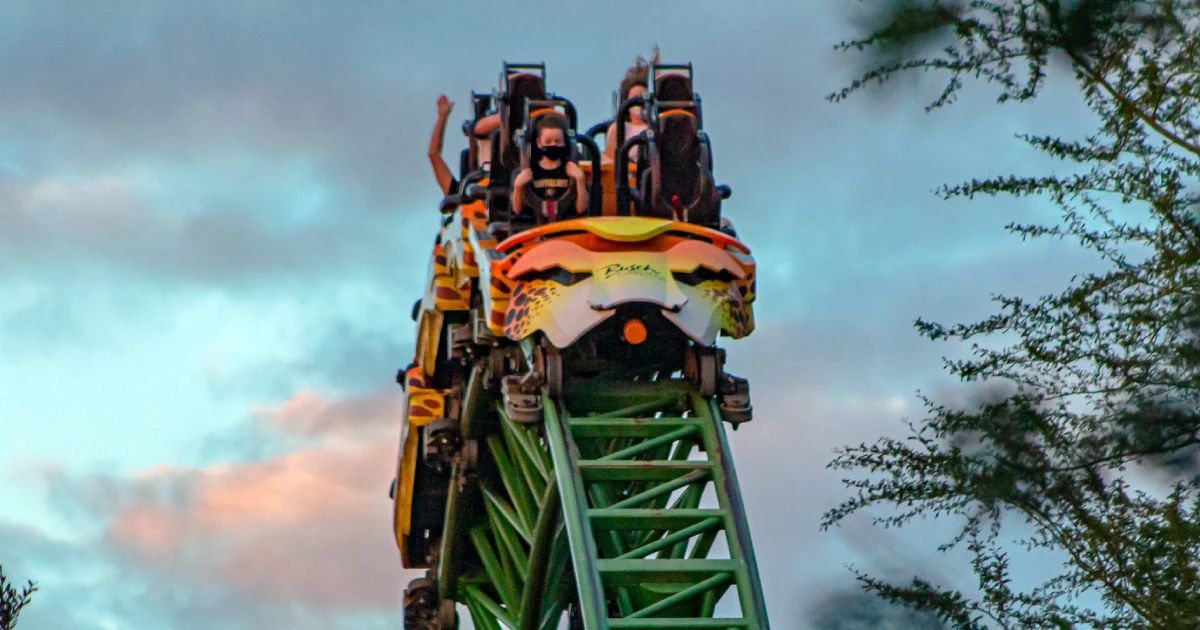 Montanha-russa em Busch Gardens
