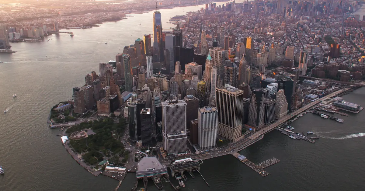 Visão aérea de Manhattan