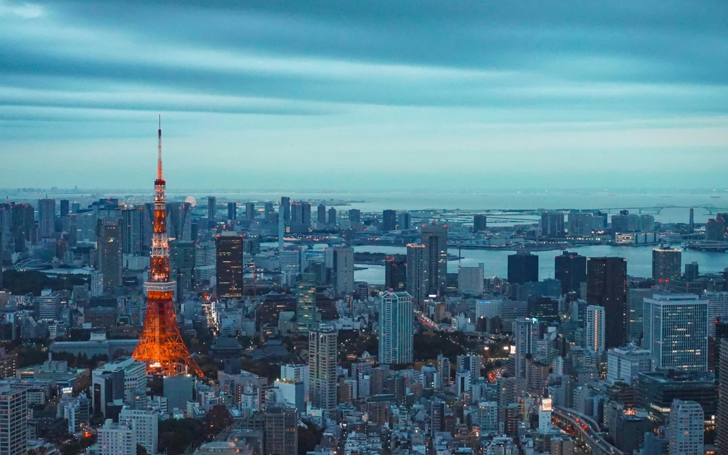 Visão panorâmica de Tokyo