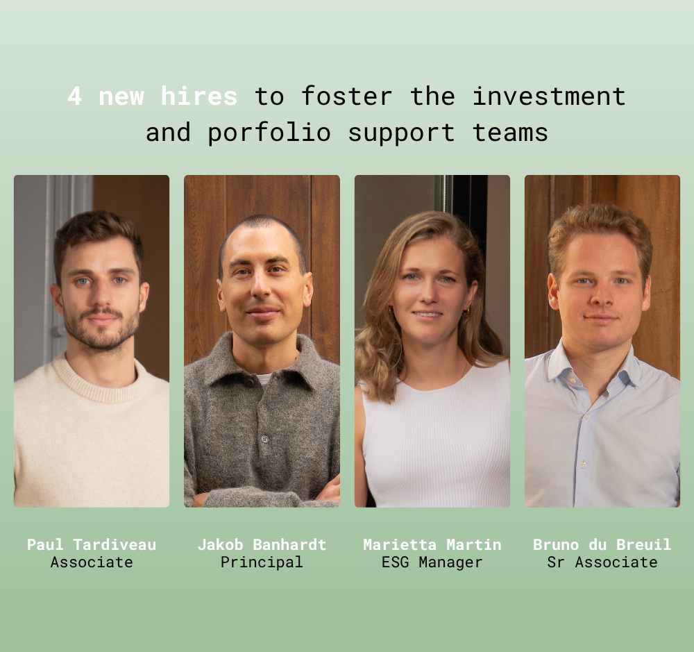 IRIS strengthens its team with 4 new hires to boost  its Growth and Venture investment activities and ESG commitments