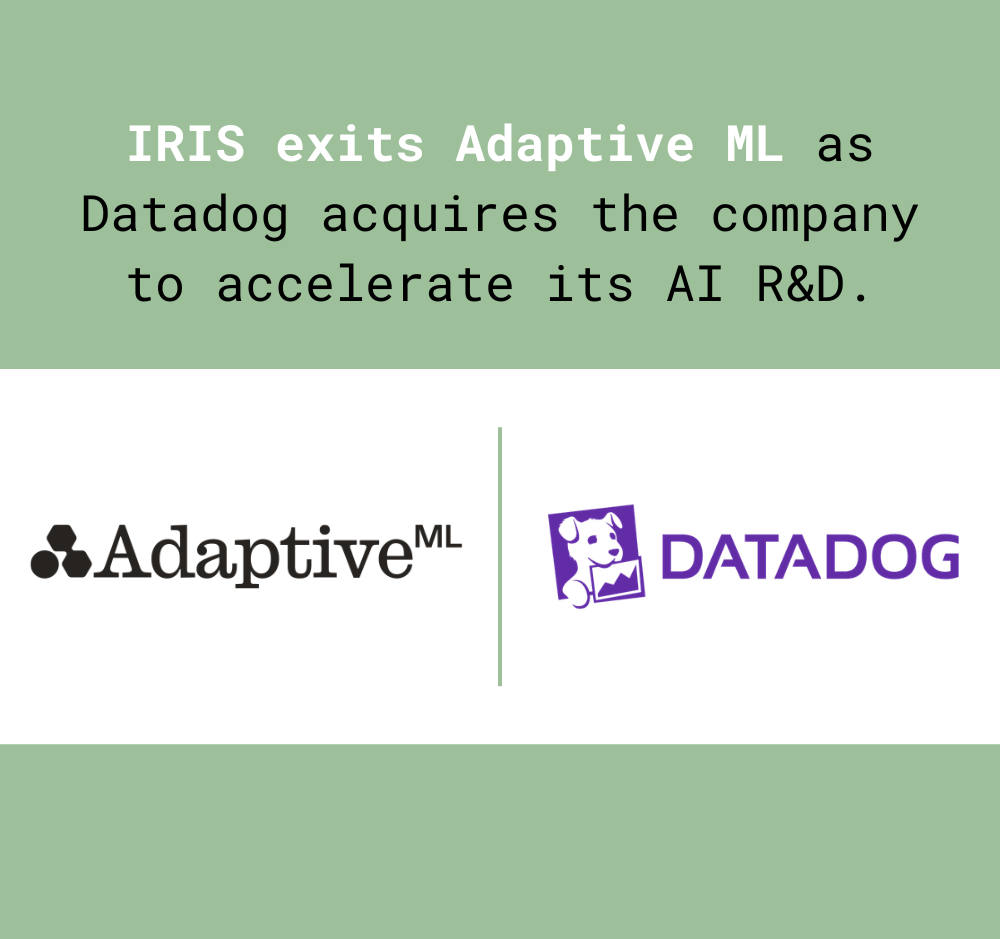 IRIS exits Adaptive ML to Datadog