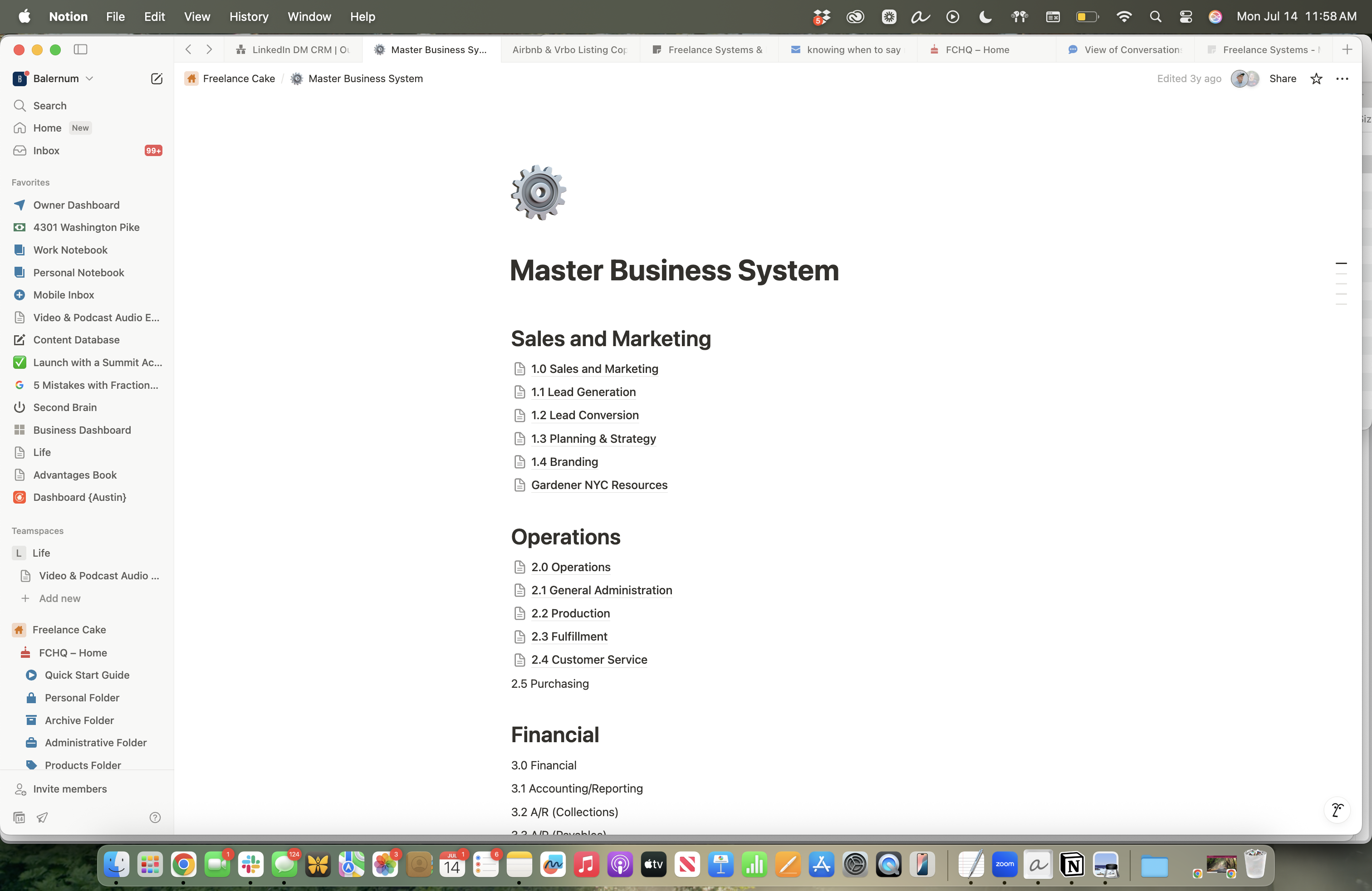 Master Business System Doc