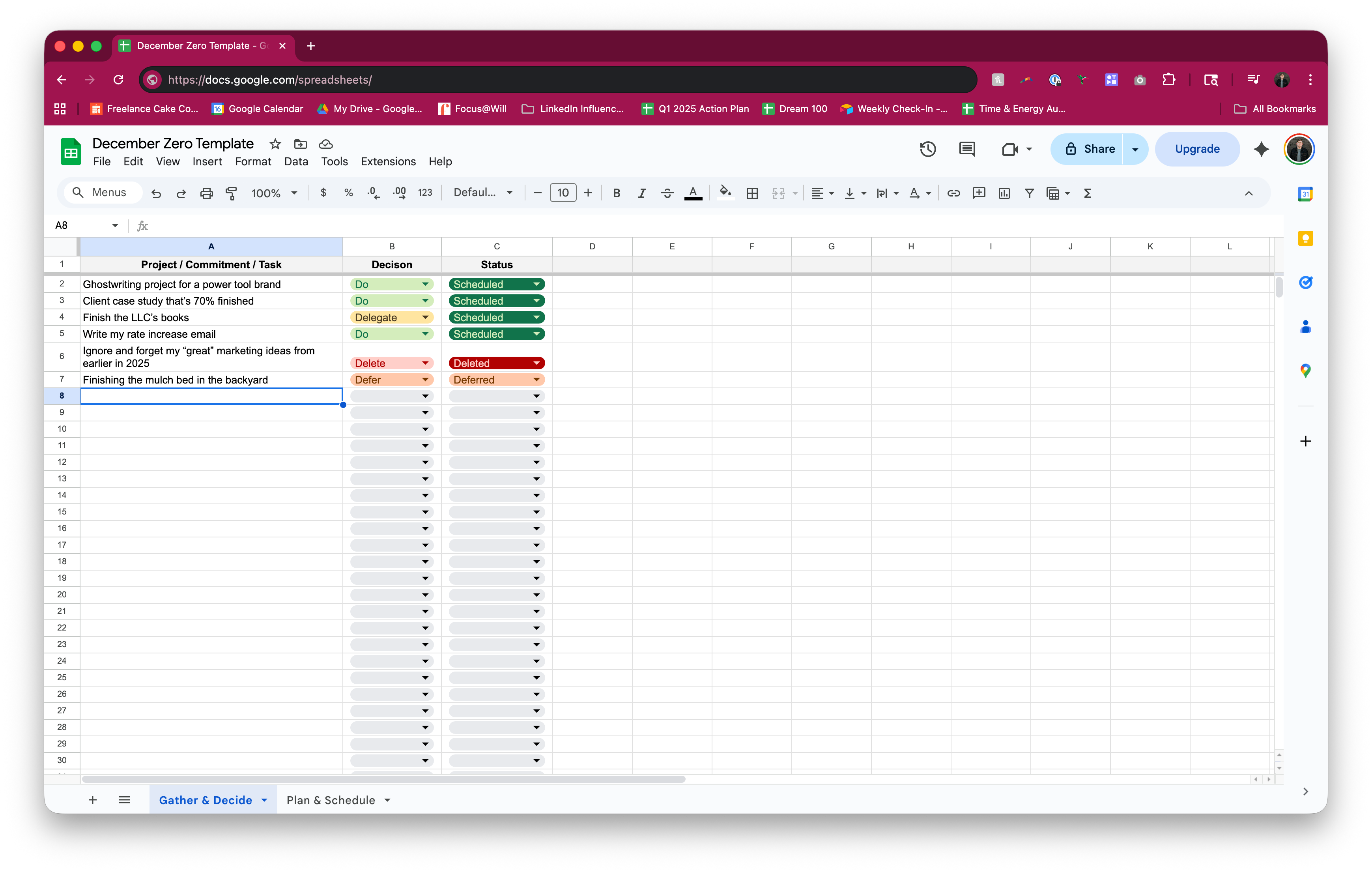December Zero Template Overview