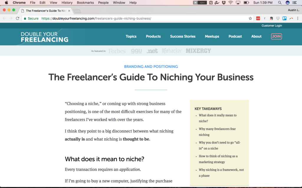 tips for picking freelance niches