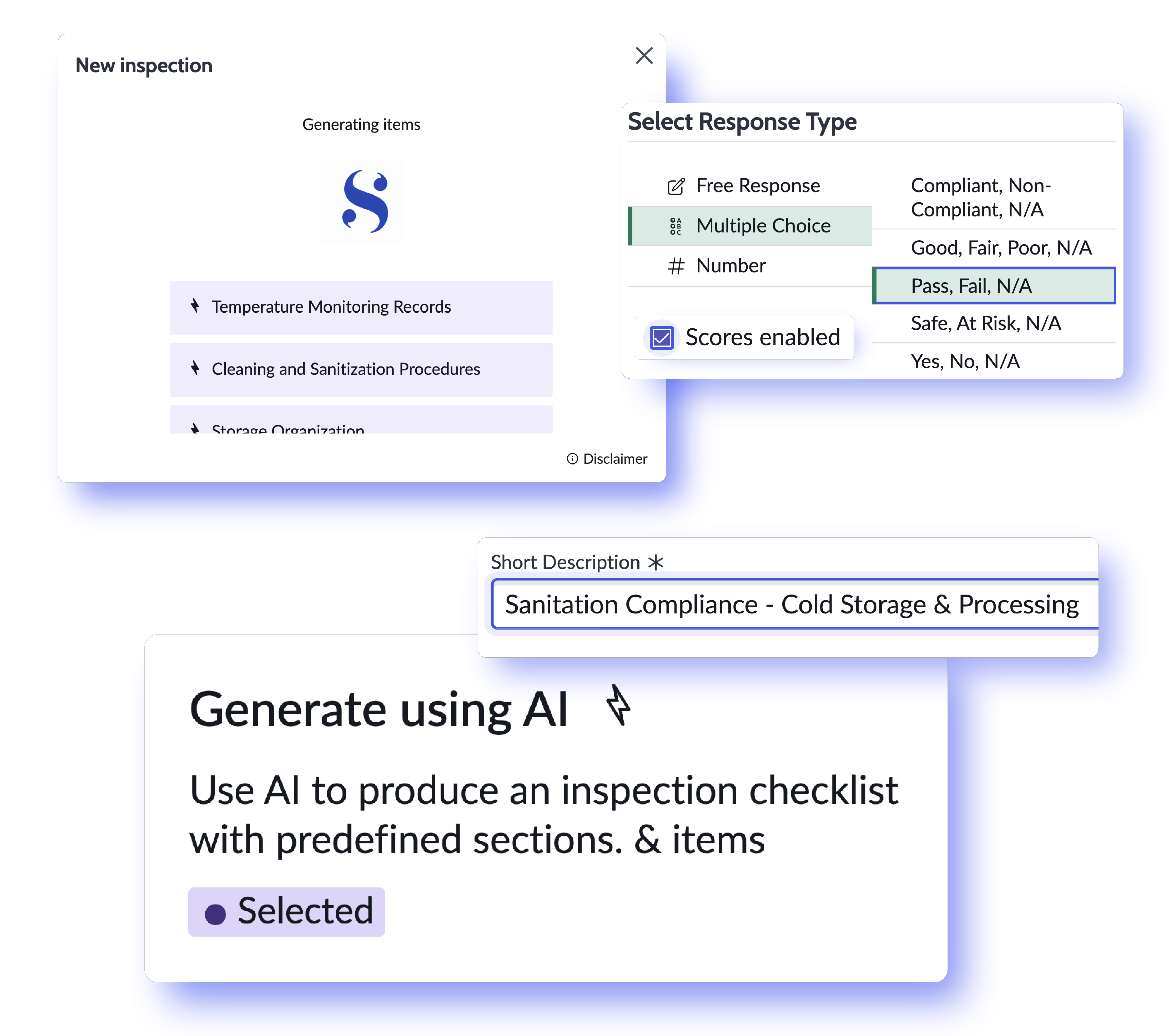 Patient Care Area Safety Audit Screenshots