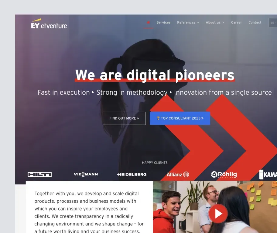 A digital platform showing an open project folder with a minimalist design, featuring a workspace and an annotation tool.