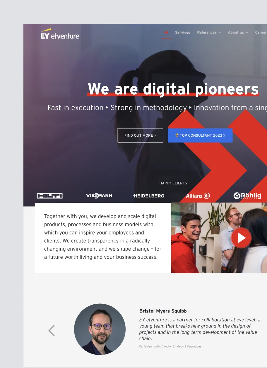 A digital platform showing an open project folder with a minimalist design, featuring a workspace and an annotation tool.